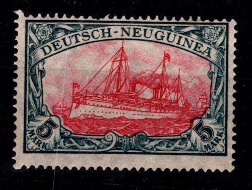 Deutsche Kolonien Neuguinea 23 B I mit Falz Zahnfehler #DGB39