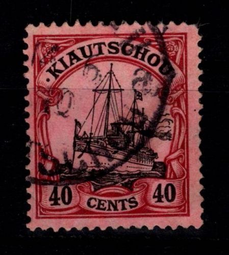 Deutsche Kolonien Kiautschou 33 gestempelt etwas eckrund #DGC80