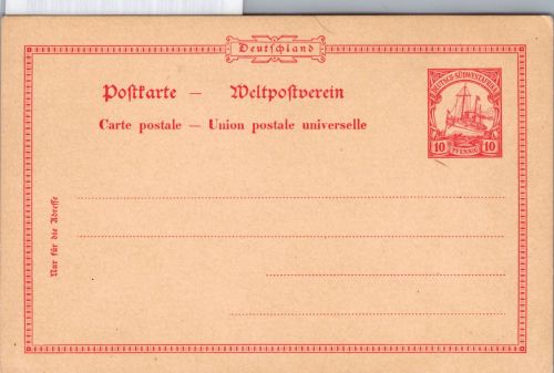 Deutsche Kolonien Südwestafrika P 14 als Ganzsache ungelaufen #DGE20