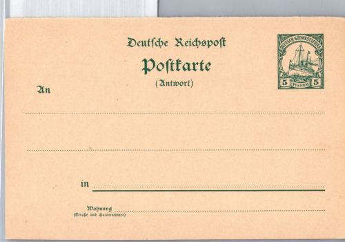 Deutsche Kolonien Südwestafrika P 15 A als Ganzsache ungelaufen #DGE25