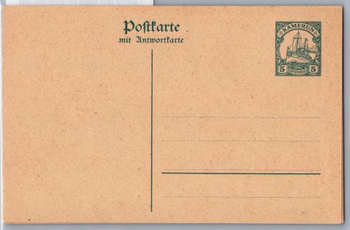 Deutsche Kolonien Kamerun P 20 als Ganzsache ungelaufen #DGE41