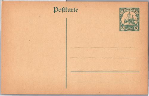 Deutsche Kolonien Kamerun P 18 als Ganzsache ungelaufen #DGE45