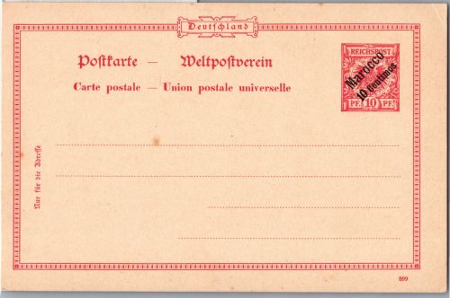 Deutsche Post in Marokko P 2 als Ganzsache ungelaufen #DGE59