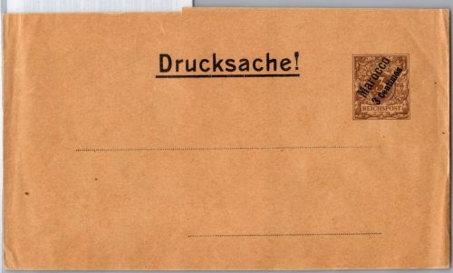 Deutsche Post in Marokko PS 1 als Ganzsache ungelaufen #DGE71