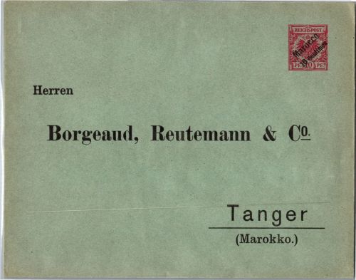 Deutsche Post in Marokko PU 1 als Ganzsache ungelaufen #DGE72