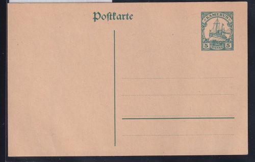 Deutsche Kolonien Kamerun P 18 als Ganzsache ungebraucht #DGE82