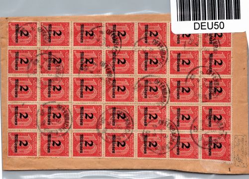 Deutsches Reich Dienst 97 per 47 Stk. auf Brief geprüft Infla Berlin #DEU50
