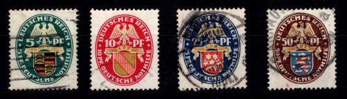 Deutsches Reich 398-401 gestempelt