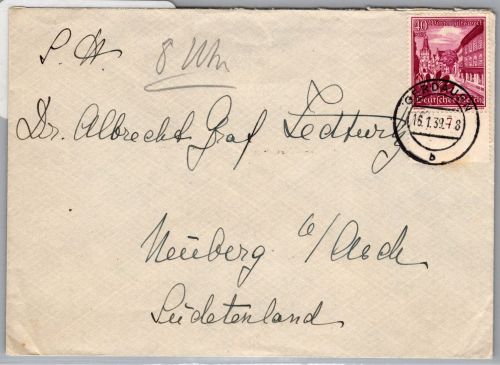 Deutsches Reich 683 auf Brief vom Unterrand #DFX18