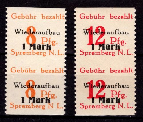 Lokalausgaben Spremberg 19 A Uw-20 A Uw postfrisch geprüft Zierer BPP #DGE88