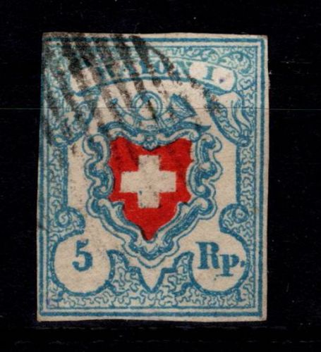 Schweiz 9 II gestempelt leichte Mängel, berührt #DGE92