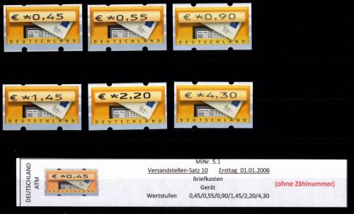 BRD Bund Automatenmarken 5.1 VS 10 postfrisch