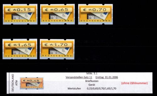 BRD Bund Automatenmarken 5.1 VS 11 postfrisch