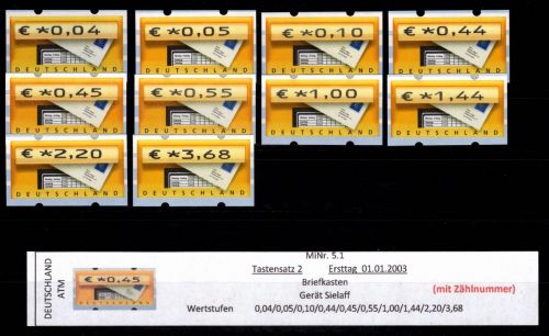 BRD Bund Automatenmarken 5.1 TS 2 postfrisch