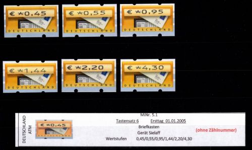 BRD Bund Automatenmarken 5.1 TS 6 postfrisch