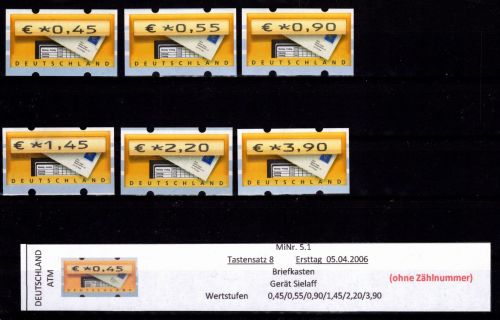 BRD Bund Automatenmarken 5.1 TS 8 postfrisch