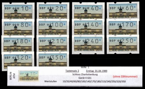 Berlin Automatenmarken 1 TS 2 postfrisch
