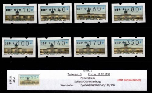 Berlin Automatenmarken 1 TS 3 postfrisch