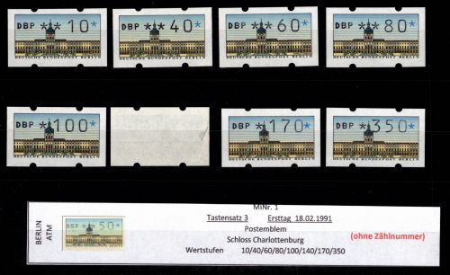 Berlin Automatenmarken 1 TS 3 postfrisch