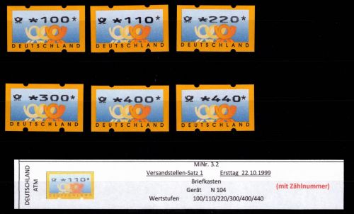 BRD Bund Automatenmarken 3.2 VS 1 postfrisch