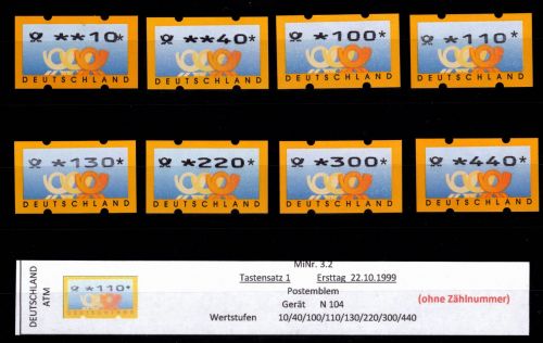 BRD Bund Automatenmarken 3.2 TS 1 postfrisch