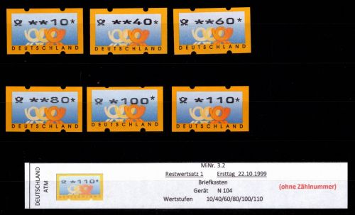 BRD Bund Automatenmarken 3.2 RS 1 postfrisch