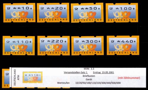 BRD Bund Automatenmarken 3.3 VS 1 postfrisch