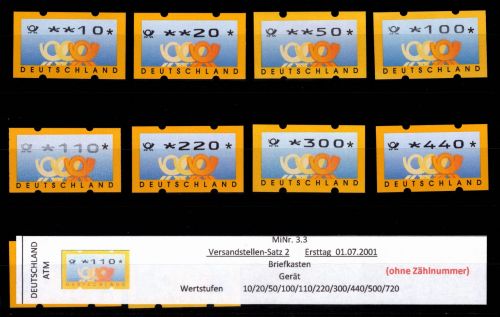 BRD Bund Automatenmarken 3.3 VS 2 postfrisch