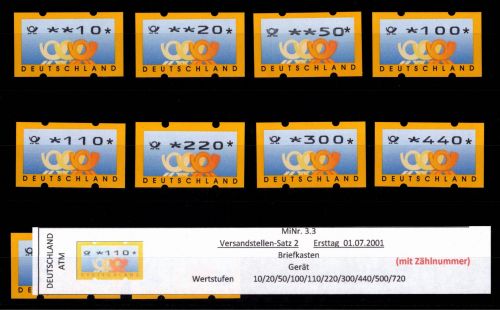 BRD Bund Automatenmarken 3.3 VS 2 postfrisch