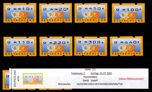 BRD Bund Automatenmarken 3.3 TS 2 postfrisch