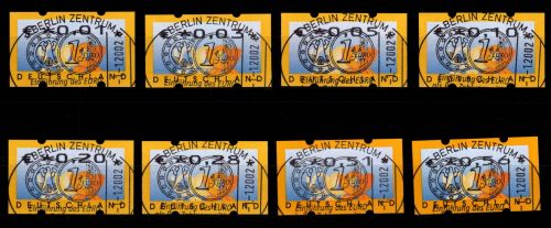 BRD Bund Automatenmarken 4.1 RS 1 gestempelt Ersttag ohne Nummer #DGG87