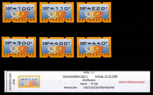 BRD Bund Automatenmarken 3.1 VS 1 postfrisch