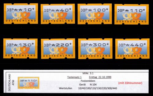 BRD Bund Automatenmarken 3.1 TS 1 postfrisch