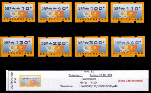 BRD Bund Automatenmarken 3.1 TS 1 postfrisch