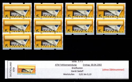 BRD Bund Automatenmarken 5 F II postfrisch