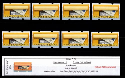 BRD Bund Automatenmarken 5 F I RS 1 postfrisch