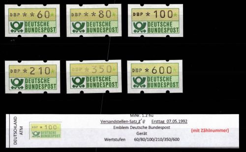 BRD Bund Automatenmarken 1.2 hu VS 8 postfrisch