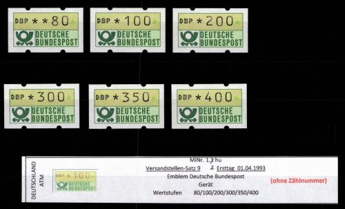 BRD Bund Automatenmarken 1.2 hu VS 9 postfrisch