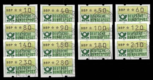 BRD Bund Automatenmarken 1.1 hu VS 1 gestempelt ohne Nummer #DGH62