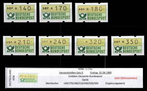 BRD Bund Automatenmarken 1.1 hu VS 5 postfrisch