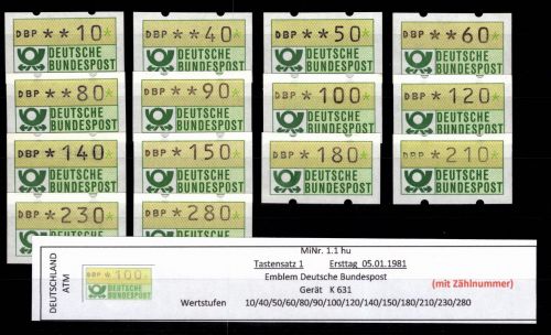 BRD Bund Automatenmarken 1.1 hu TS 1 postfrisch
