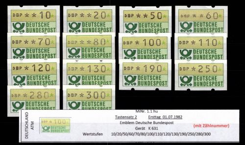 BRD Bund Automatenmarken 1.1 hu TS 2 postfrisch