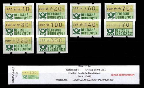 BRD Bund Automatenmarken 1.1 hu TS 4 postfrisch