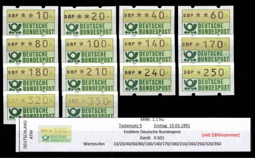 BRD Bund Automatenmarken 1.1 hu TS 5 postfrisch