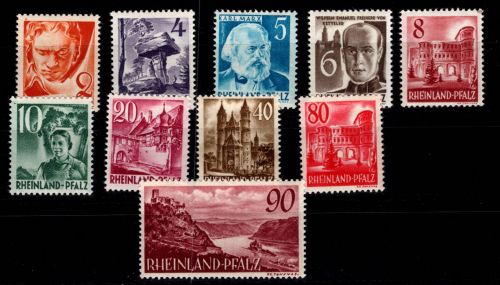 Französische Zone Rheinland-Pfalz 32-41 postfrisch
