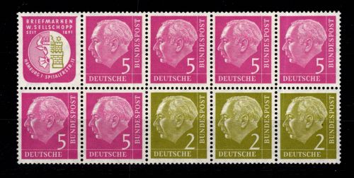 BRD H-Blatt 6 postfrisch ohne Rand #DGJ72