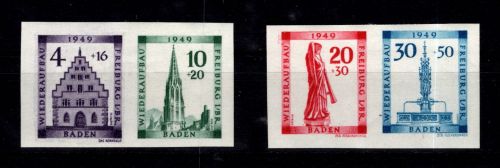 Französische Zone Baden 38-41 B postfrisch aus Block 1 B #DGJ81