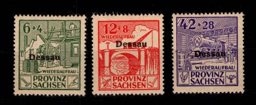 Nichtamtliche Ausgaben Dessau I-III A postfrisch #DGJ87