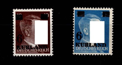 Deutsche Besetzung Kurland 2, 3 mit Falz #DGK91