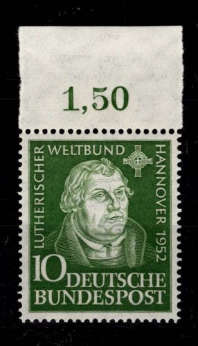 BRD 149 postfrisch vom Oberrand ungefaltet #DGM42